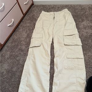 Hollister Cream Wide Leg Pants